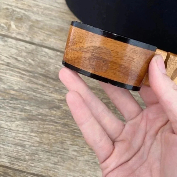 Vintage Womens Wooden Boho Folksy Belt - Picture 6 of 8